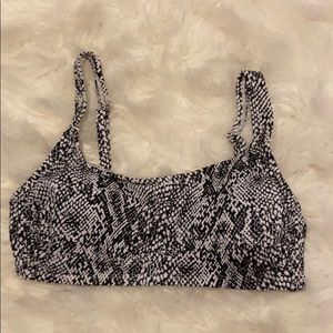 Snakeskin bikini top! (New/never worn)
